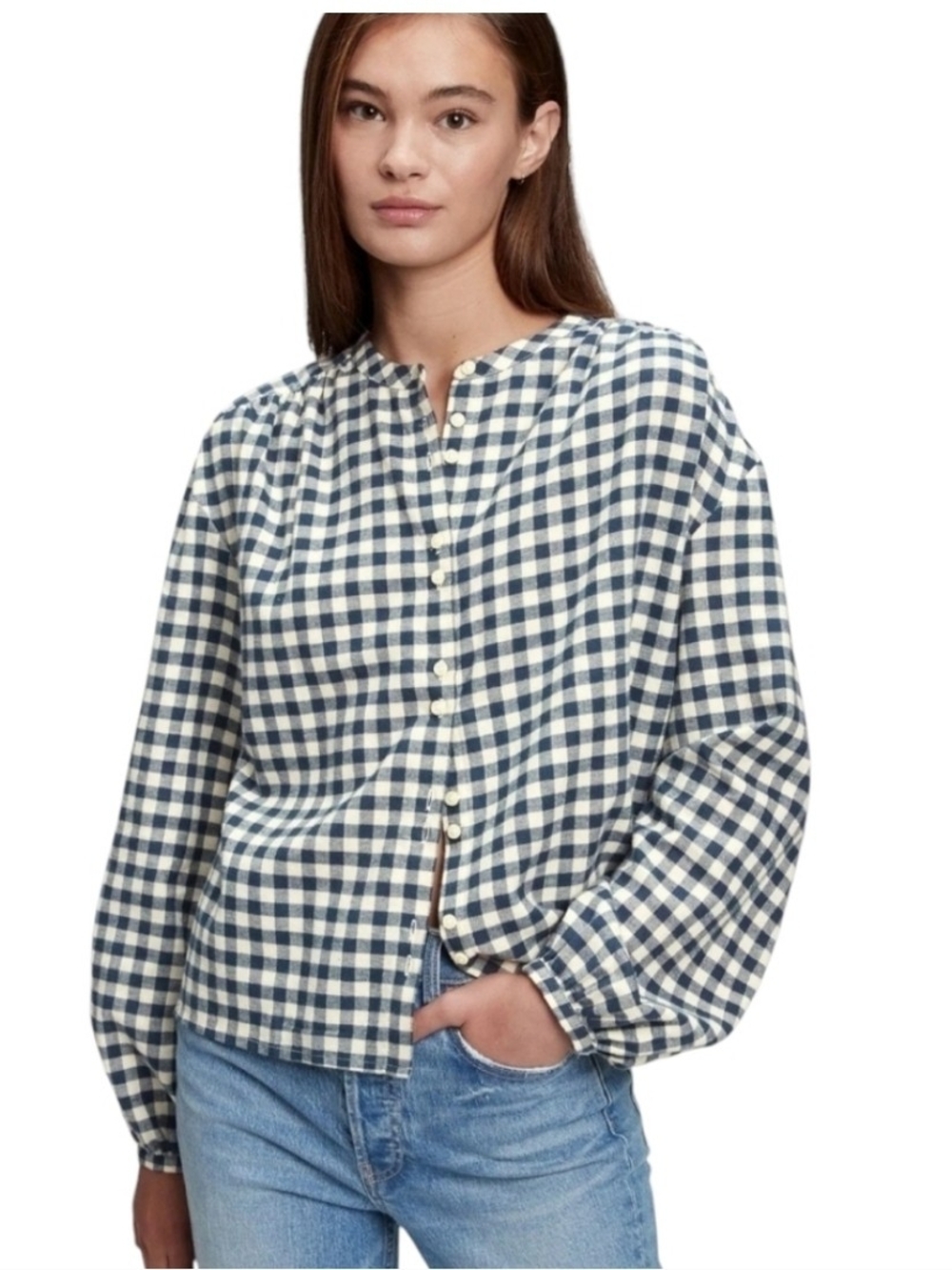 Gap Flannel Double-Button Top Sz XL